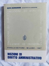 libro NOZIONI DI DIRITTO AMMINISTRATIVO - Sofo Borghese