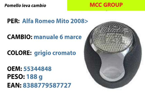 Pomello cambio marce per - cambio, 6