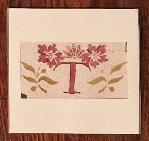 Capolettera lettera t - lettera, "t"