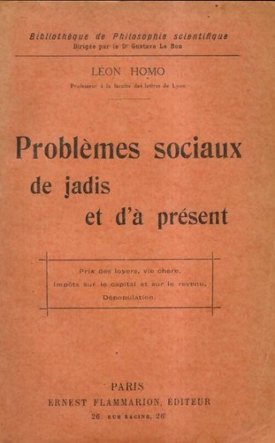 Problèmes sociaux jadis - problèmes,