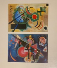 2 cartoline, W. Kandinsky, in