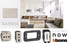 BTICINO LIVING NOW PRESE  PULSANTE INTERRUTTORE SCHUKO DEVIATORE COLORE SABBIA