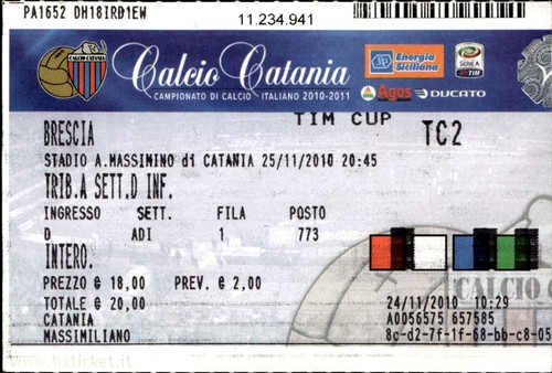 Biglietto stadio calcio - stadio,