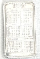 LINGOTTINO ARGENTO 999/1000 GR.31,1034 INCISIONE CALENDARIO 1991