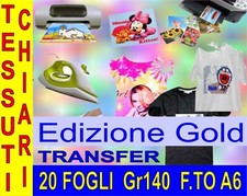 20 F. A6 140 GR CARTA TRANSFER EDI GOLD FOTOGRAFICA TESSUTI CHIARI STAMPA INKJET