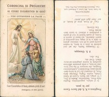  WW2 RARO SANTINO MILITARE DI GESU' CON PREGHIERE X I SOLDATI COMBATTENTI-N.4589