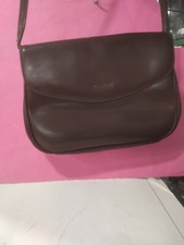 Borsa Tracolla Rossini Vintage Anni 70 Pelle Marrone Made In Italy