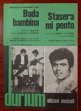 LITTLE TONY "Bada Bambina/Stasera Mi Pento" (Spartiti Musicali) (Ottime)
