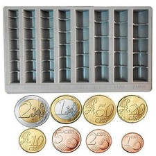 VASSOIO PORTA MONETE DIVISORE CLASSIFICATORE SOLDI IN PLASTICA CON 8 SETTORI