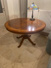 Tavolo Tondo in Legno e Radica