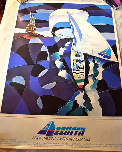 Poster azzurra america cup - azzurra,