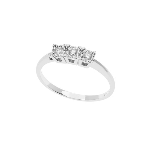 Anello oro bianco kt - anello,