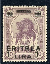 Eritrea - 1922 - 1 lira su 10
