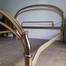Letto matrimoniale vintage in Ottone bagno Oro 24K Orsenigo
