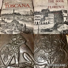 2 LIBRI EDITALIA  PER LIBRERIA. TOSCANA & BOOK OF FLORENCE. BRONZO.