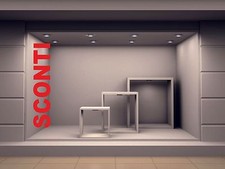 ADESIVO VETRINE SCONTI SALDI
