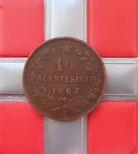 (£)  10 Centesimi 1867 (H) -