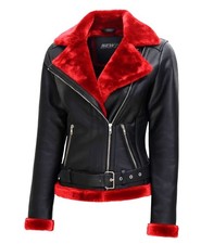 Giacca asimmetrica in pelle di