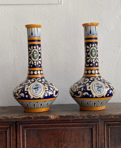 Coppia vasi maiolica italiana - vasi,