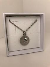 Collana argentata, realizzata in acciaio con ciondolo Coccinella 