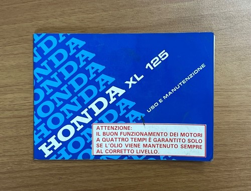 Manuale honda xl125 uso - xl125,