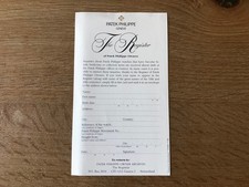 Registro dei proprietari PATEK PHILIPPE - Libro d'oro 1998 - Orologi