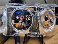 SAMOA 2 DOLLARI " POPEYE GROUP " 1 ONCIA .999 TIPO PROOF ARGENTO ( solo 2.000)