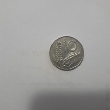 Moneta 10 lire spighe del 1968