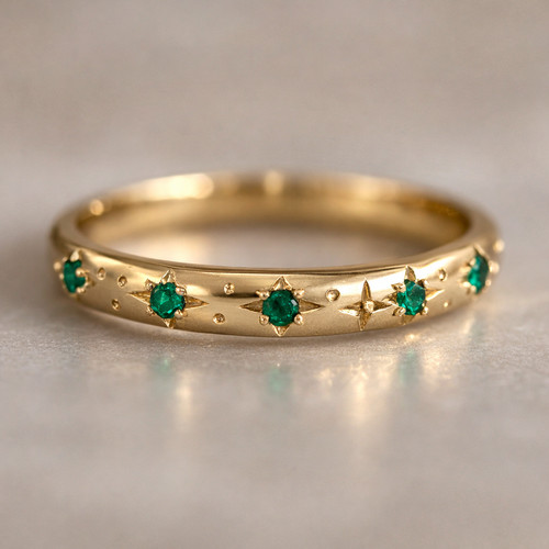 Anello fascia celeste pietra - a,