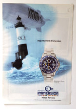 Pubblicita' Immersion Primatist Chrono Advertising Werbung Clipping 1999 (R2)