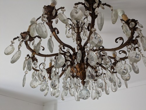 Lampadario vintage con luci - vintage,