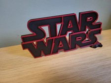 3D STAR WARS Logo Rosso Nero – Espositore Fan Art Unica da Collezione