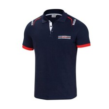 Polo blu embroideries Martini
