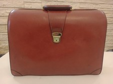 Borsa Cartella Porta documenti In Pelle Marrone Con Chiusura Ottima 