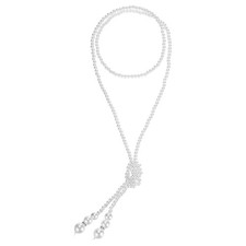 Collana lunga di perle finte
