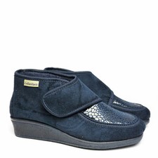 LE SANITARIE PANTOFOLA DONNA CALDA STRAPPO BLU