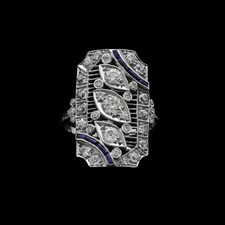 ANELLO ART DECO IN PLATINO CON