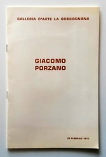 Giacomo Porzano Galleria La borgognona Roma 1970 Allegato invito