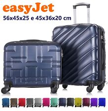 Valigia 56x45x25 o 45x36x20 cm EasyJet Trolley Bagaglio a mano ABS 4 Ruote 2130