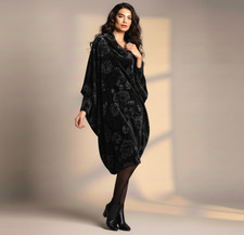 vintage 80s GENNY by GIANNI VERSACE Abito Destrutturato in Velluto Cotone tg L