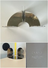 RARA COPPIA FERMALIBRI ACCIAIO DESIGN OPI Milano Cini & Nils  '70