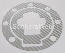 Adesivo Tappo Serbatoio SUZUKI GSX-R GSXR 600 750 1000 (Carbonio Argento) C.515