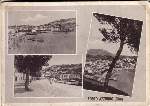 Cartolina porto azzurro opaca - cartolina,