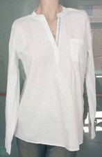 Milano Italia Lino Tunica La T Maglia 38 M Nuovo Bianco