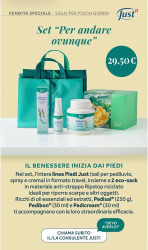 Just set piedi pedisal - pedisal, 250g