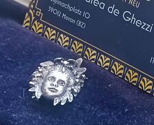 Spilla in argento storicismo testa d'angelo silver brooch angel