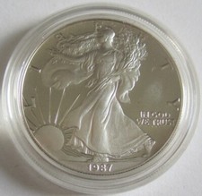 USA 1 dollaro 1987 American Silver Eagle PP 1 oz argento