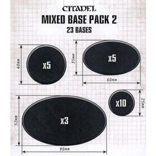 23 BASETTE MISTE mixed base PACK 2 citadel WARHAMMER età 12+