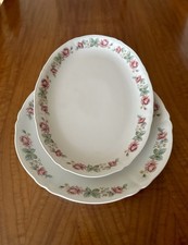 Richard Ginori – 2 piatti da portata in porcellana decorati a roselline, Vintage