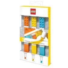 LEGO Cancelleria - Pacchetto Da 3 Evidenziatori - Arancione, Giallo, Azzurro